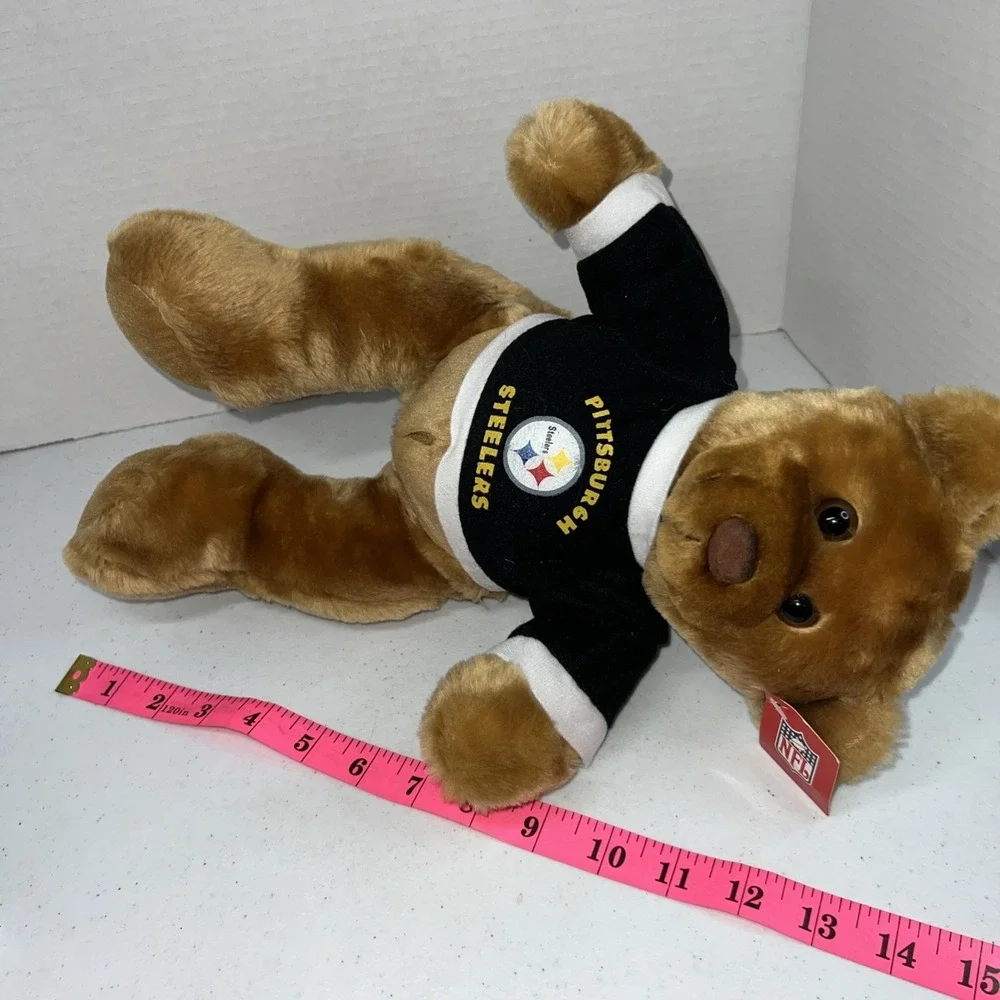 Official NFL Pittsburgh Steelers Stuffed Brown Bear w/ Shirt & Plastic Logo 15